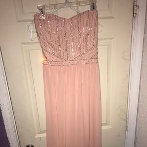 Peach prom dress